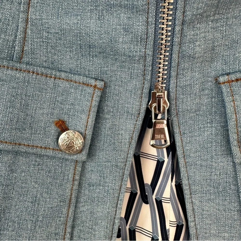 VERONICA BEARD Maeve strapless denim bustier top SZ US 8 - Picture 4 of 7